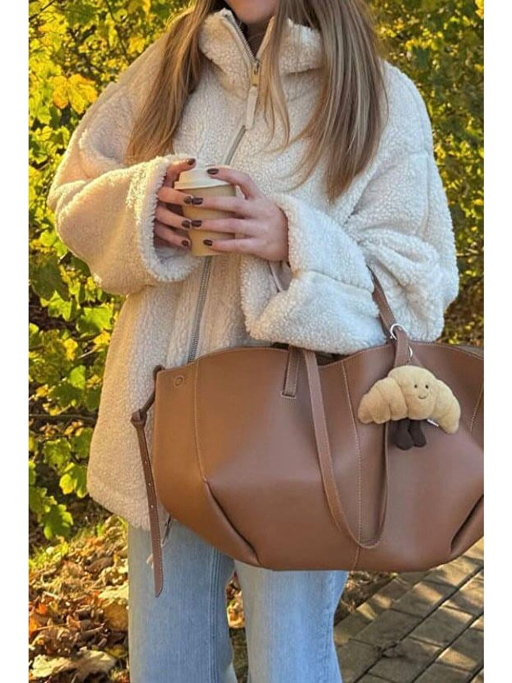 Bej Dik Yakalı Cepli Pelüş Mont Mg1966-2