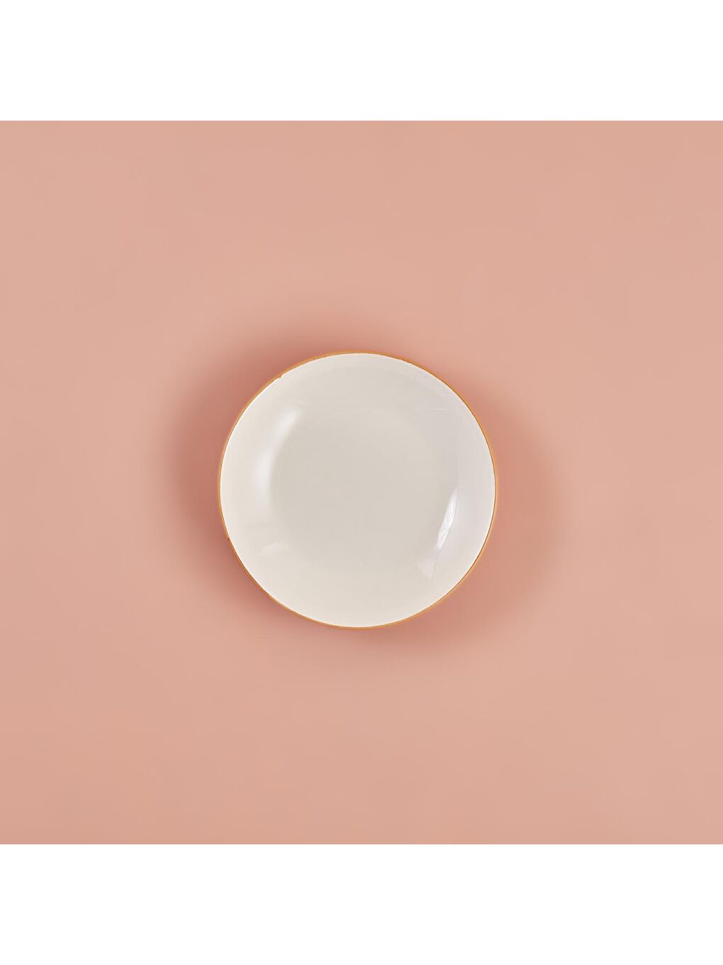 Allure Seramik Yemek Tabağı Beyaz-Hardal