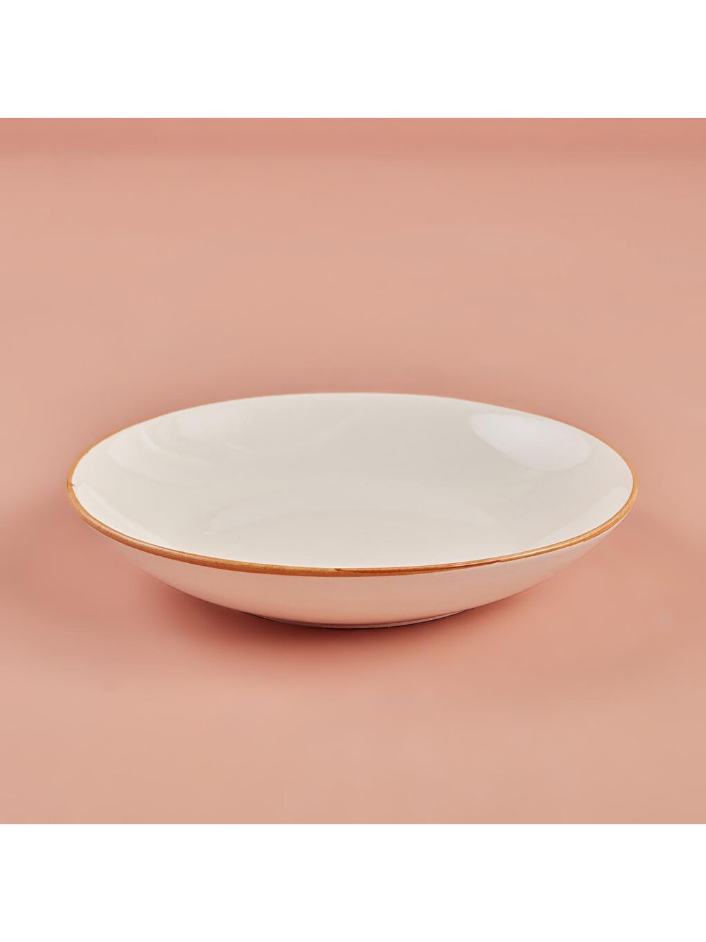 Allure Seramik Yemek Tabağı Beyaz-Hardal-1