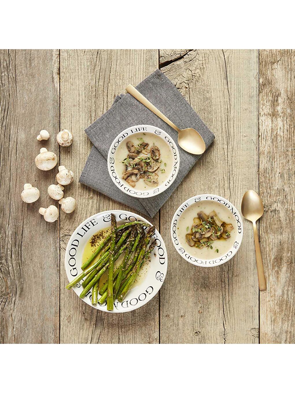 Motto Seramik Yemek Tabağı Beyaz