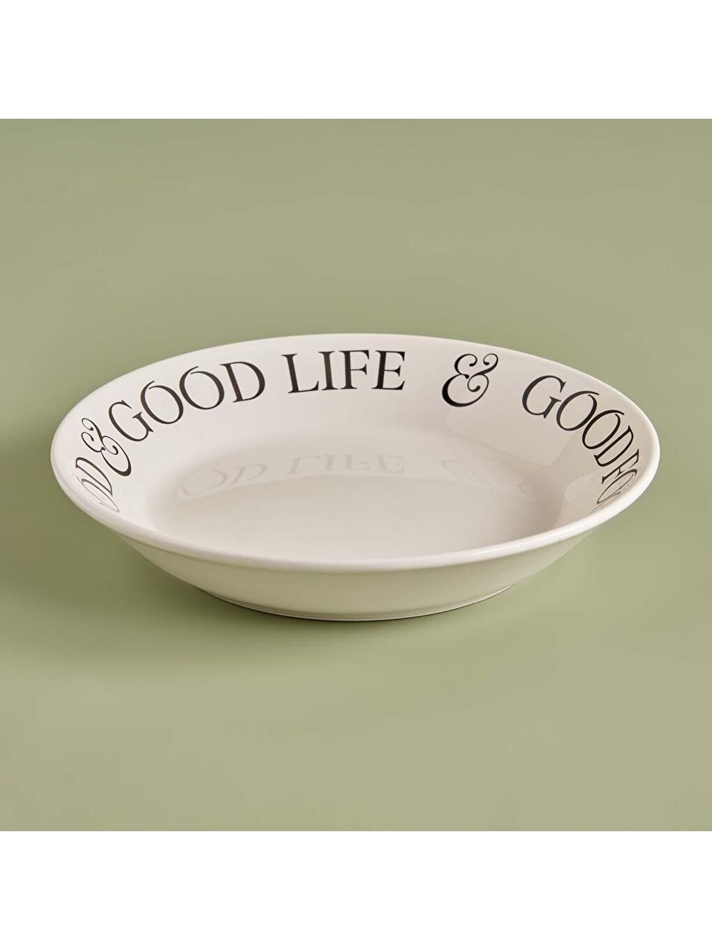 Motto Seramik Yemek Tabağı Beyaz-1