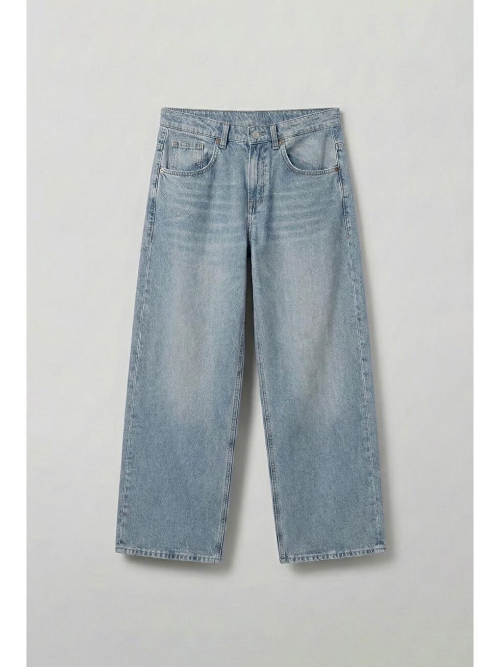 Erkek Süper Baggy Fit Jean Pantolon Açık Mavi