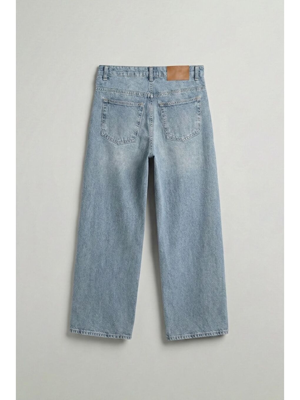 Erkek Süper Baggy Fit Jean Pantolon Açık Mavi-1