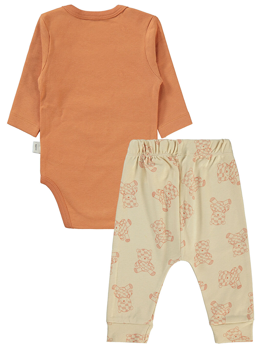 Kahverengi Baby Erkek Bebek 3'lü Takım 6-18 Ay Tarçın-1