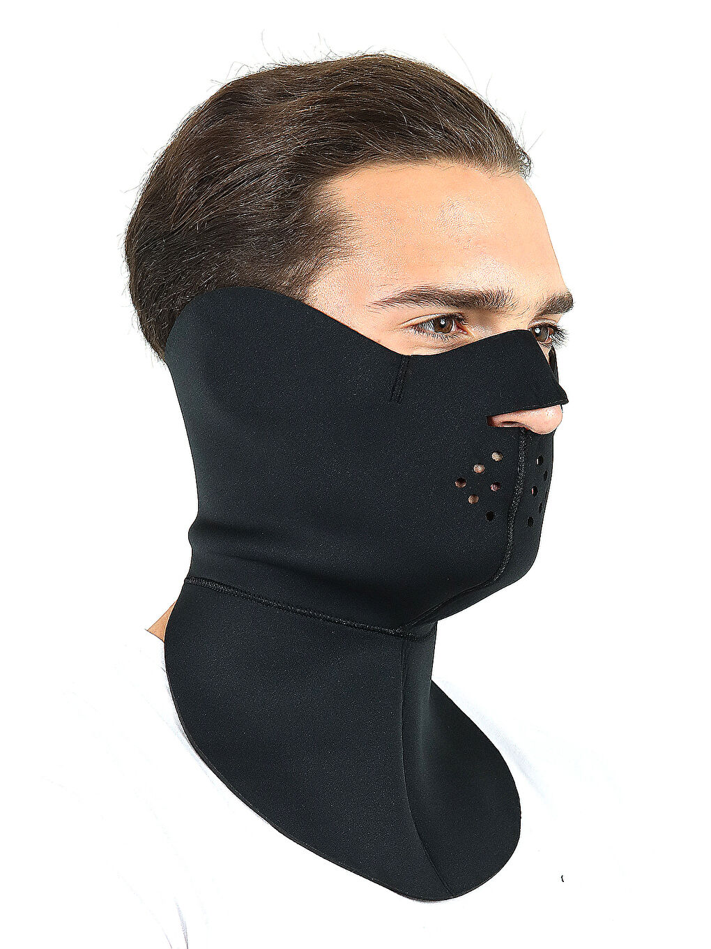 Softshell Maske Siyah Erkek Kar Şapkası-1