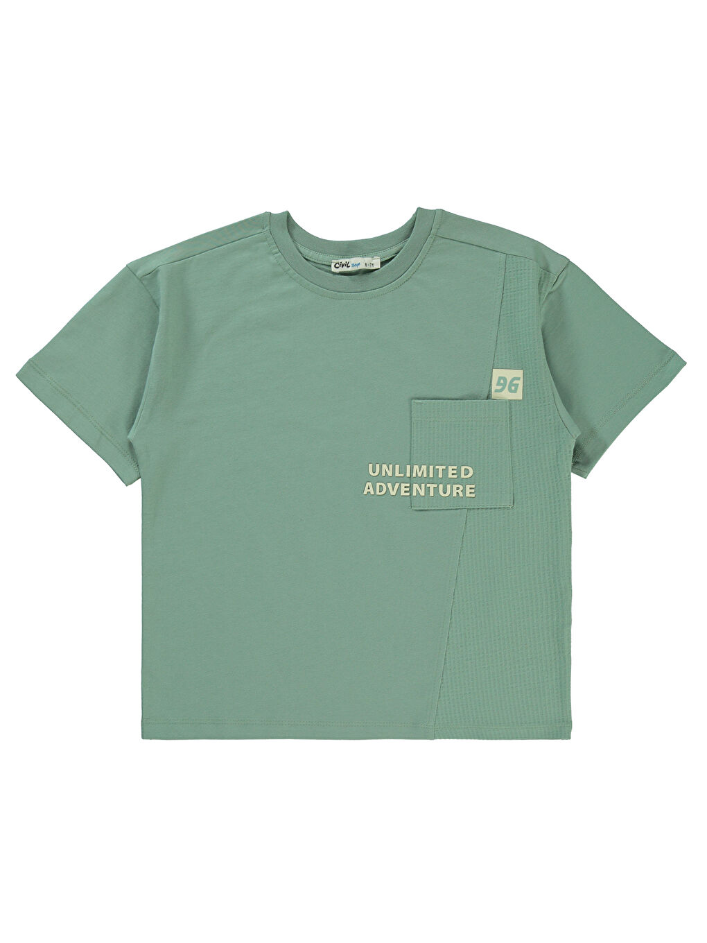 Boys Erkek Çocuk Tişört 6-9 Yaş Haki