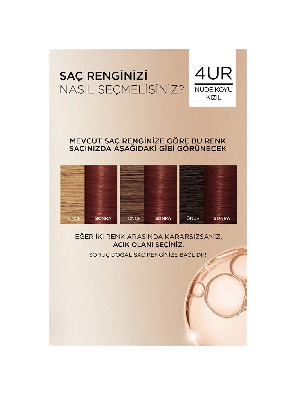 L’Oréal Paris Excellence Creme Nude Renkler Saç Boyası – 4UR Nude Koyu Kızıl-4
