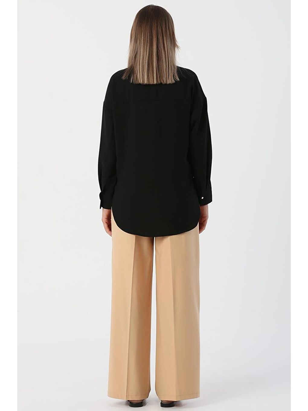 Siyah Rahat Gömlek Tunik-3