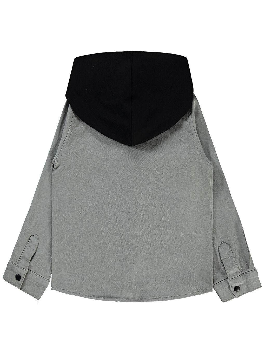 Boys Erkek Çocuk Kapüşonlu Gömlek 10 13 Yaş Gri-2