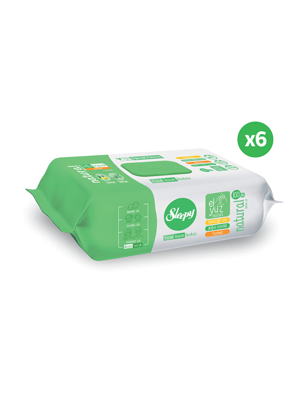 Natural Kişisel Bakım Havlusu 6x100 (600 Yaprak)-1