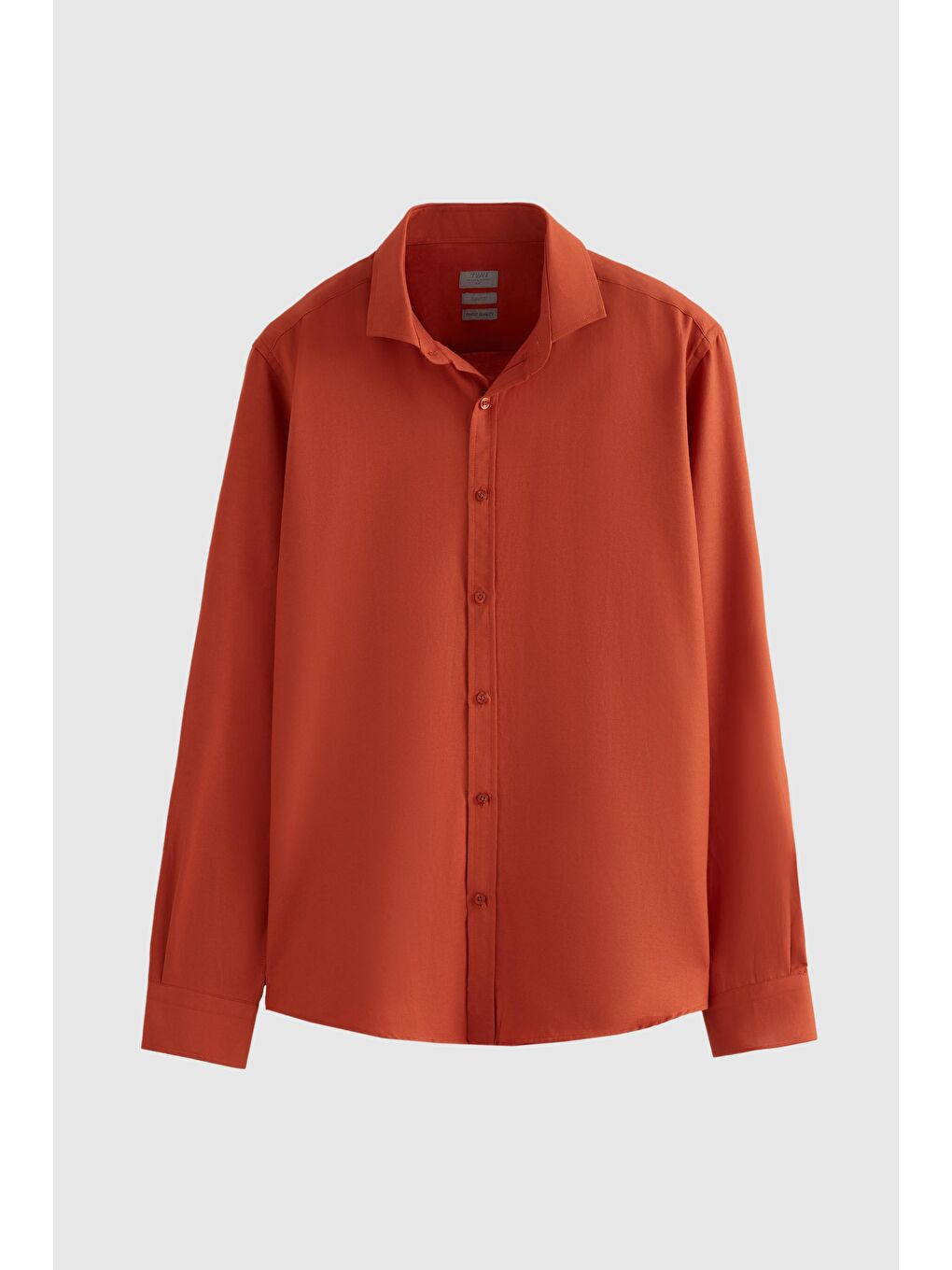 Slim Fit Turuncu Oxford Gömlek-5