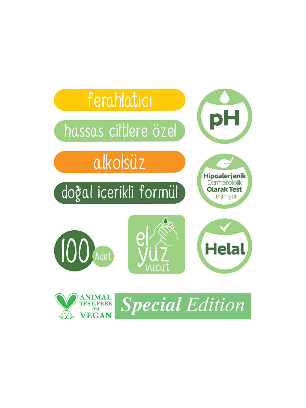 Natural Kişisel Bakım Havlusu 3x100 (300 Yaprak)-3