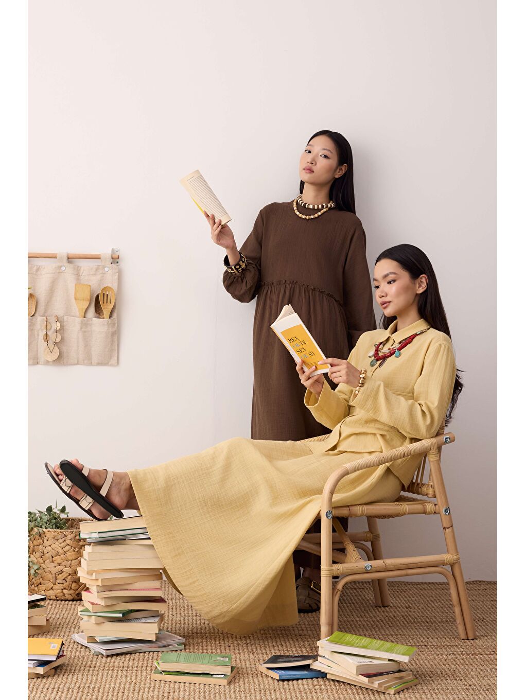 Müslin Cepli Gömlek Soft Sarı-1