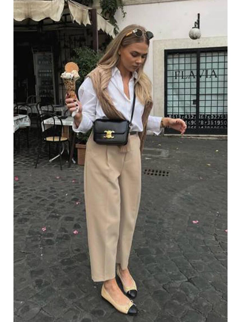 Bej Taş Rengi Yüksek Bel Pileli Kadın Kumaş Pantolon Mg2507-1