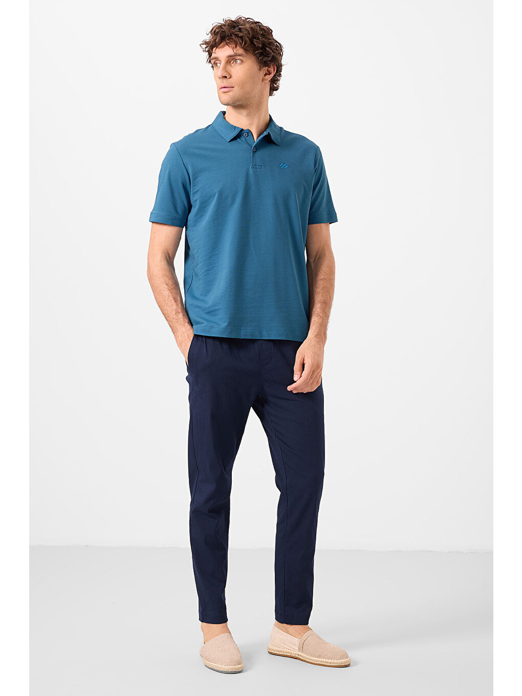 Mavi Saks Basic Logolu Standart Kalıp Triko Polo Yaka Erkek Tişört - 87748-2