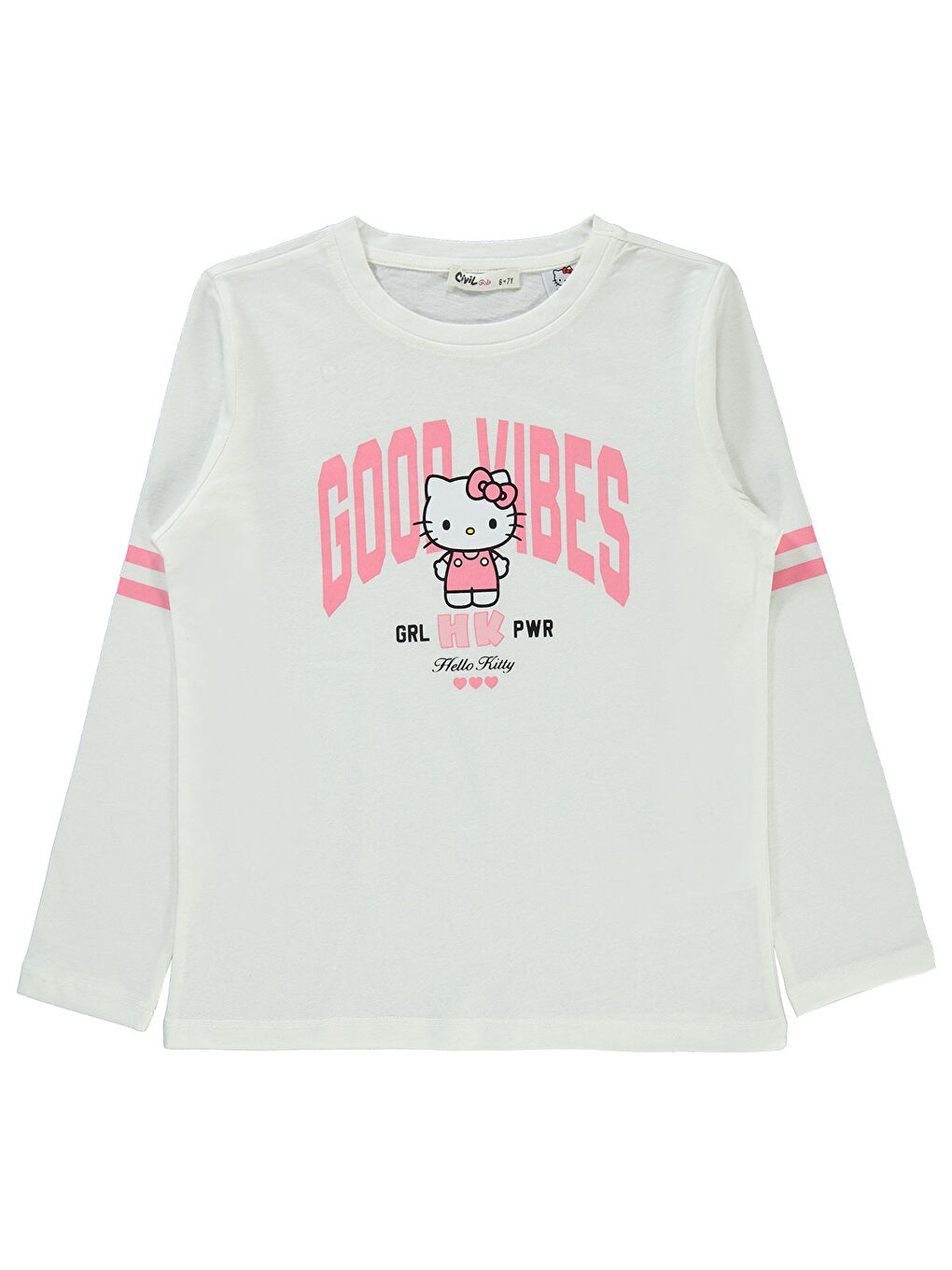 Girls Kız Çocuk Sweatshirt 6-9 Yaş Ekru