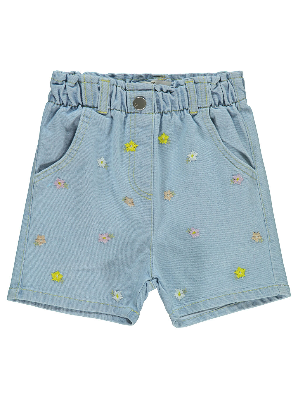 Girls Kız Çocuk Şort 6-9 Yaş Açık Mavi