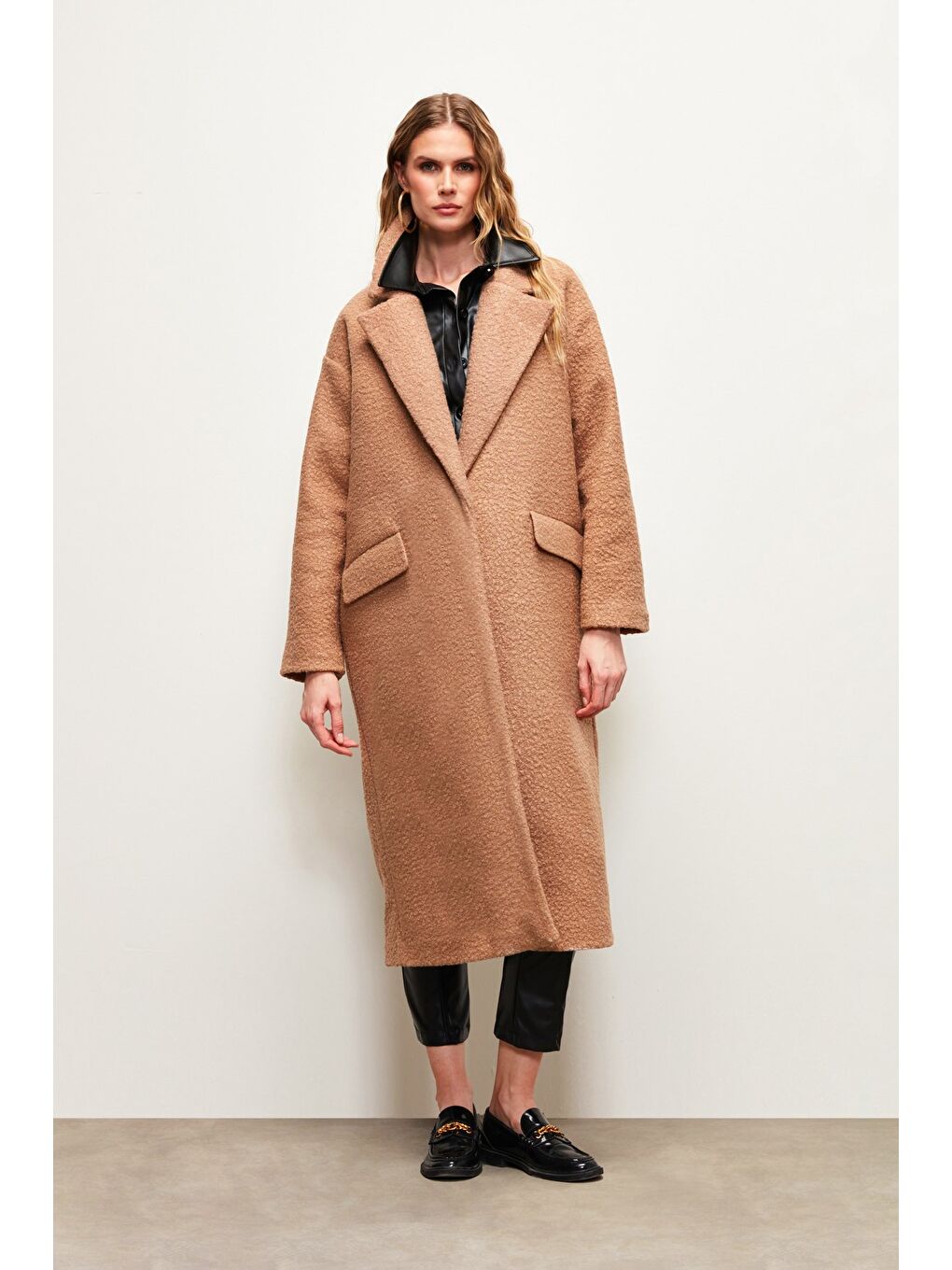 Kahverengi Uzun Buklet Kaban - Camel-4