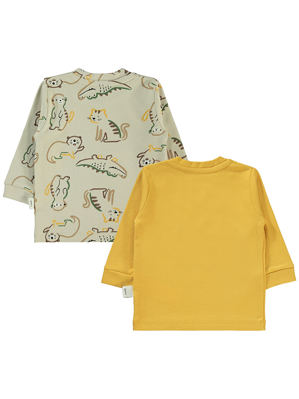 Kahverengi Baby Erkek Bebek 2'li Sweatshirt 6-18 Ay Hardal-1