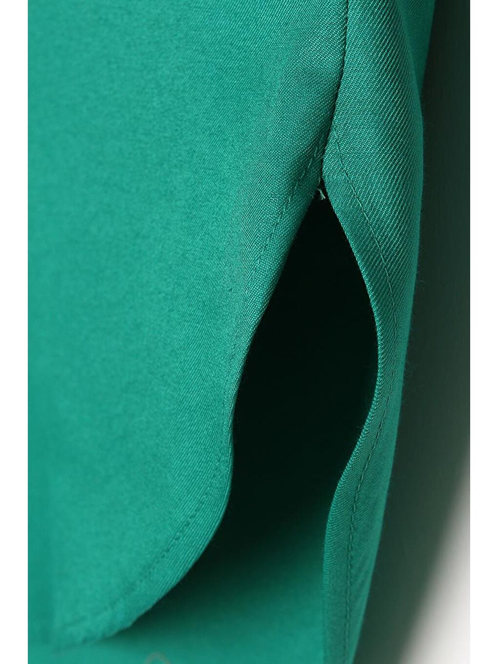 Zümrüt Yeşili Oversize Basic Gömlek-4