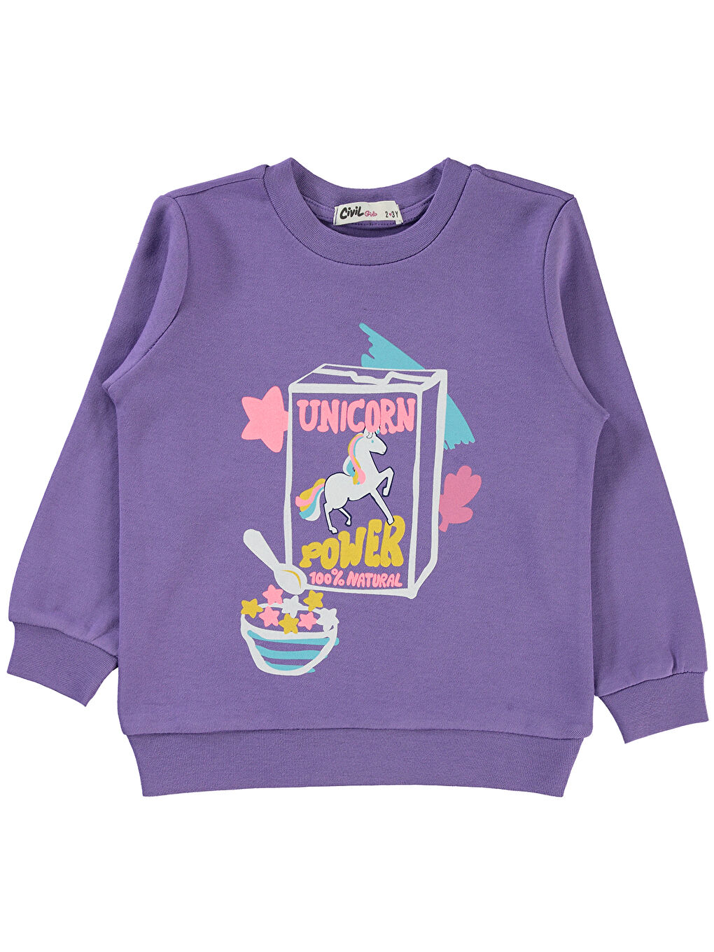 Lila Girls Kız Çocuk Sweatshirt 2-5 Yaş Meta Leylak