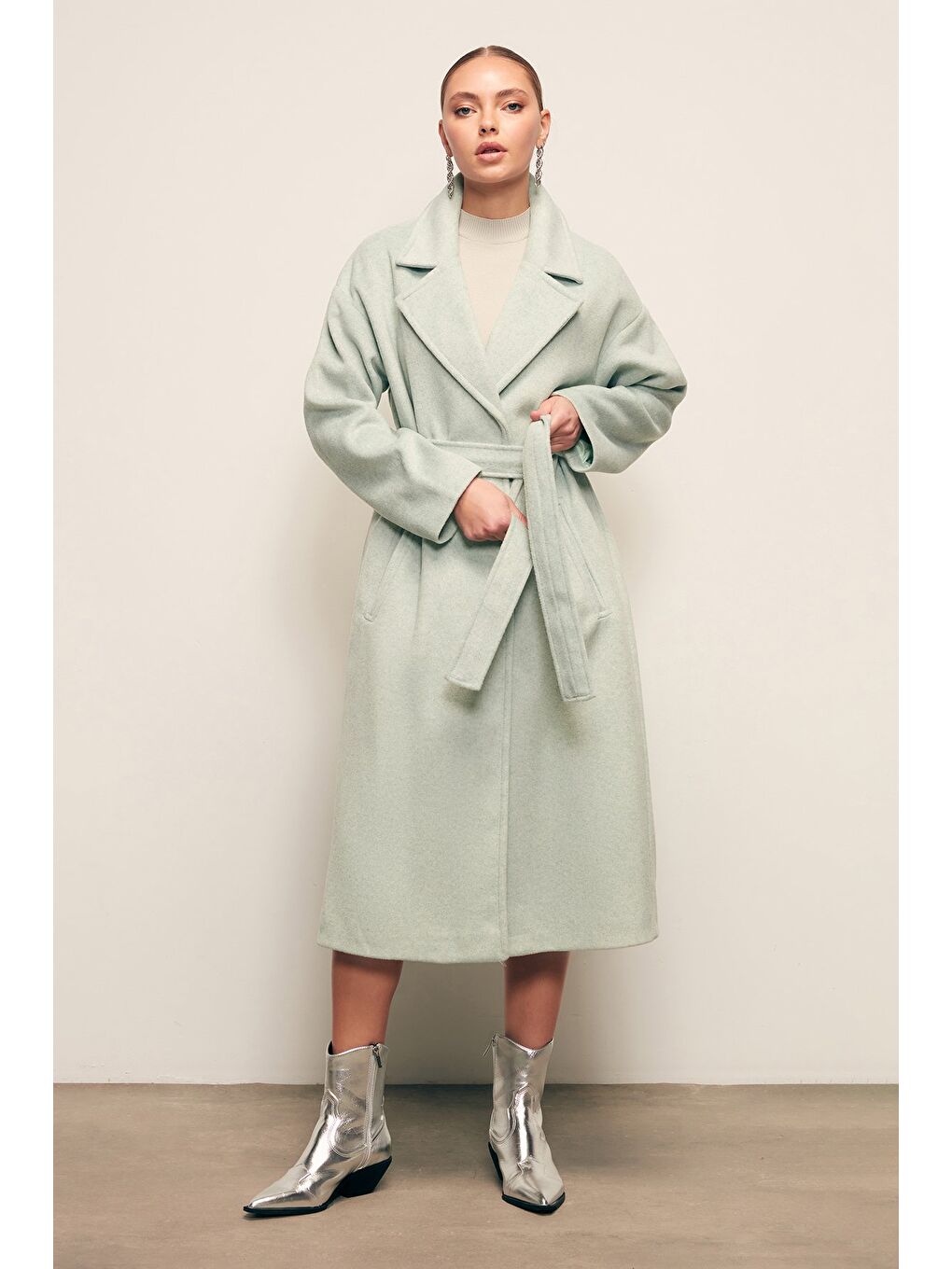 Yeşil Kuşaklı Salaş Kaban - Mint