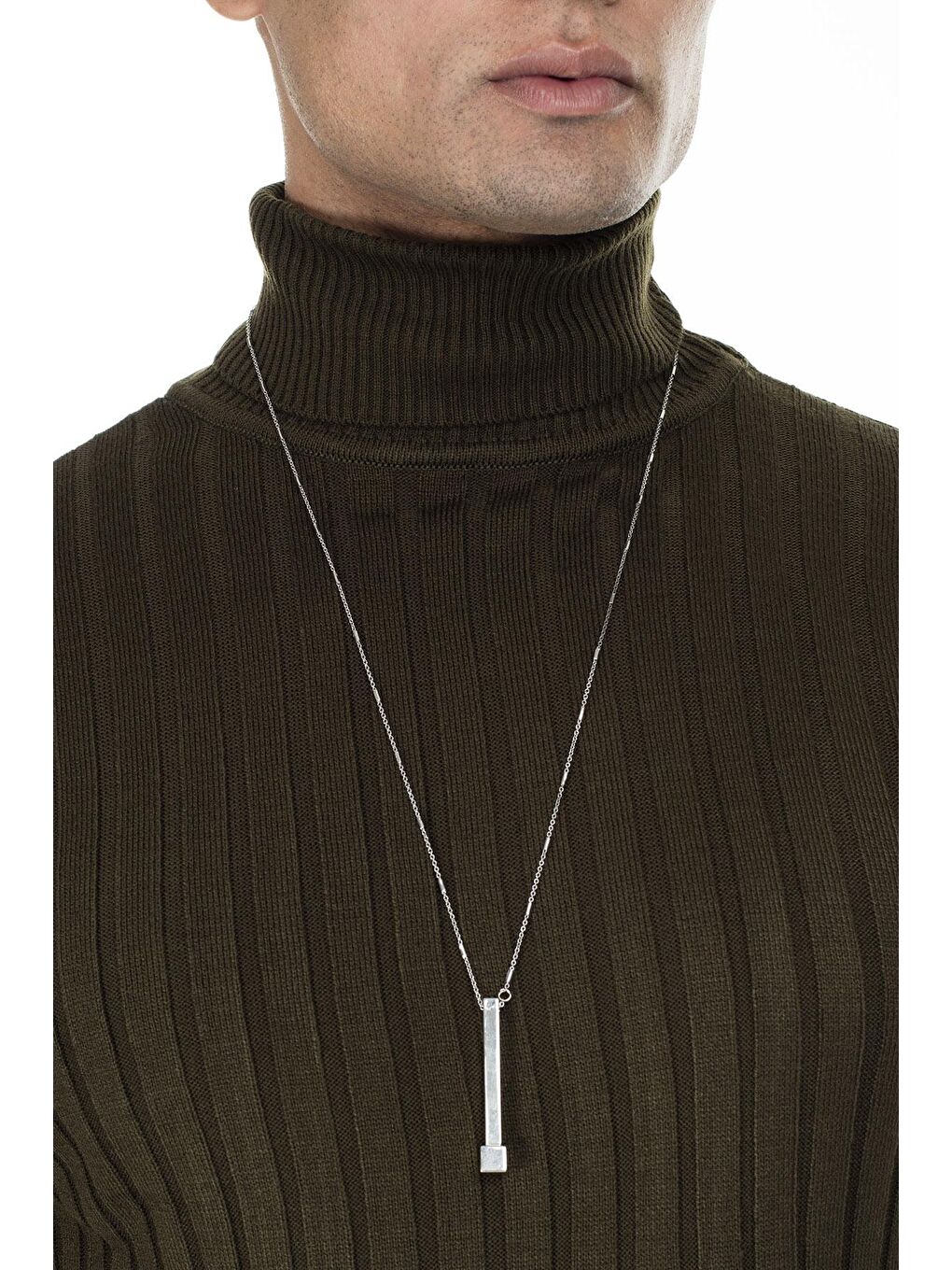 Haki Fitilli Balıkçı Yaka Slim Fit Kazak 549T014-4