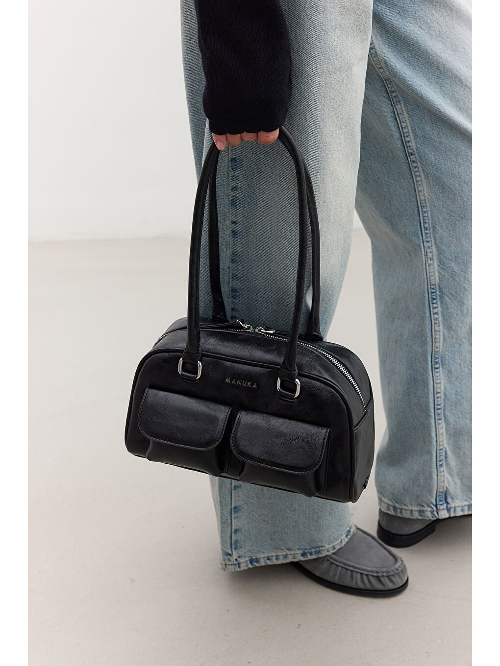 Cepli Retro Çanta Siyah-1