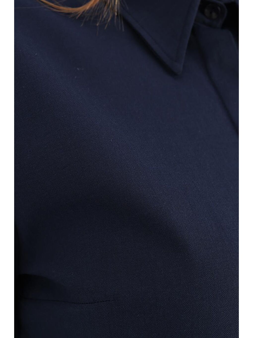 Lacivert Basic Gizli Patlı Gömlek Tunik-3