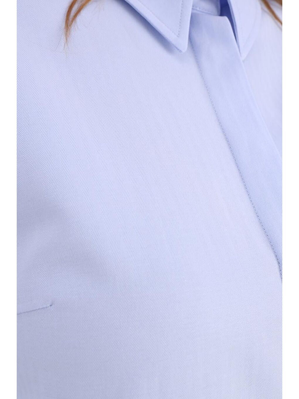 Mavi Basic Gizli Patlı Gömlek Tunik-4