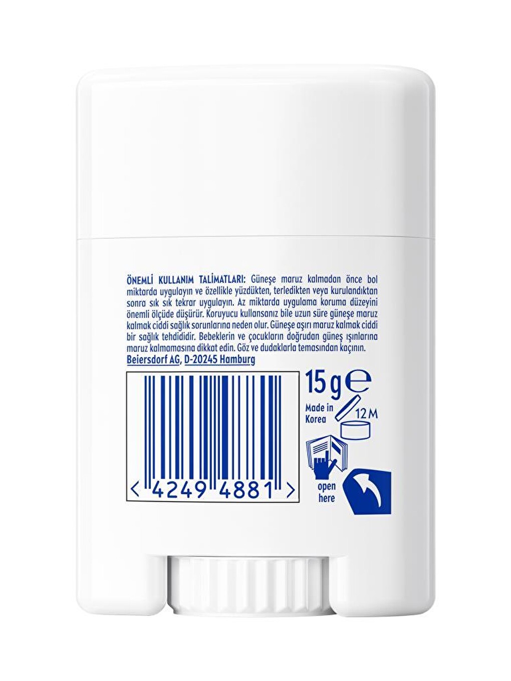 Sun Spf50 Yüksek Güneş Korumalı Stick Yüz Güneş Kremi 15 Gr,hassas Yüz Bölgeleri,kokusuz Formül-1