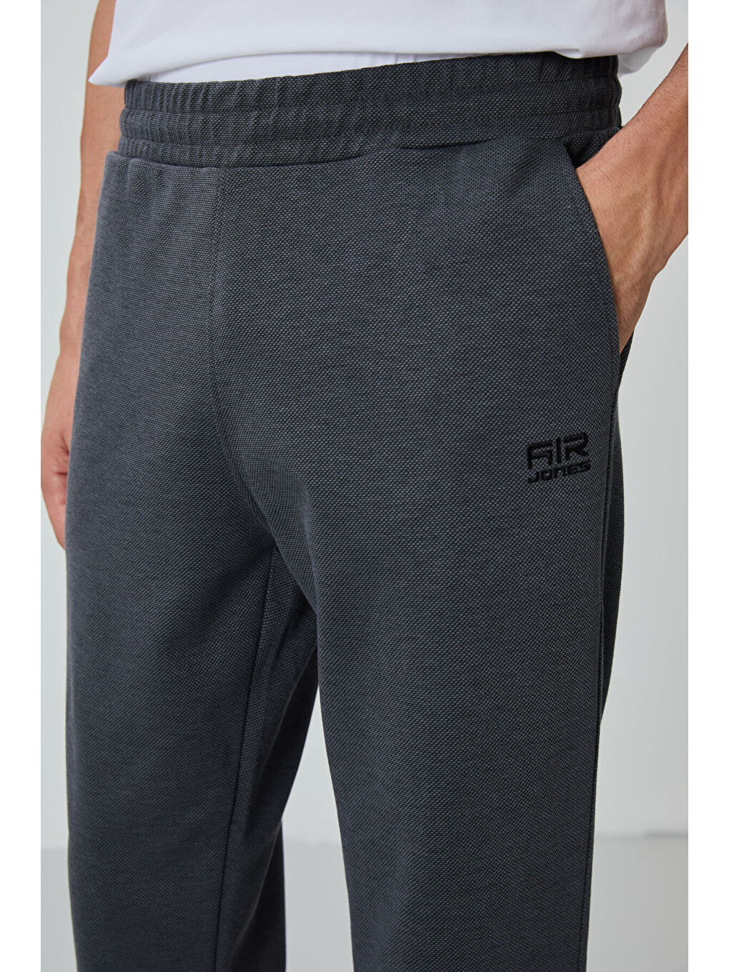 Antrasit A.melanj Dik Yaka Gizli Cep Detaylı Standart Kalıp Erkek Eşofman Takım - 85209-2