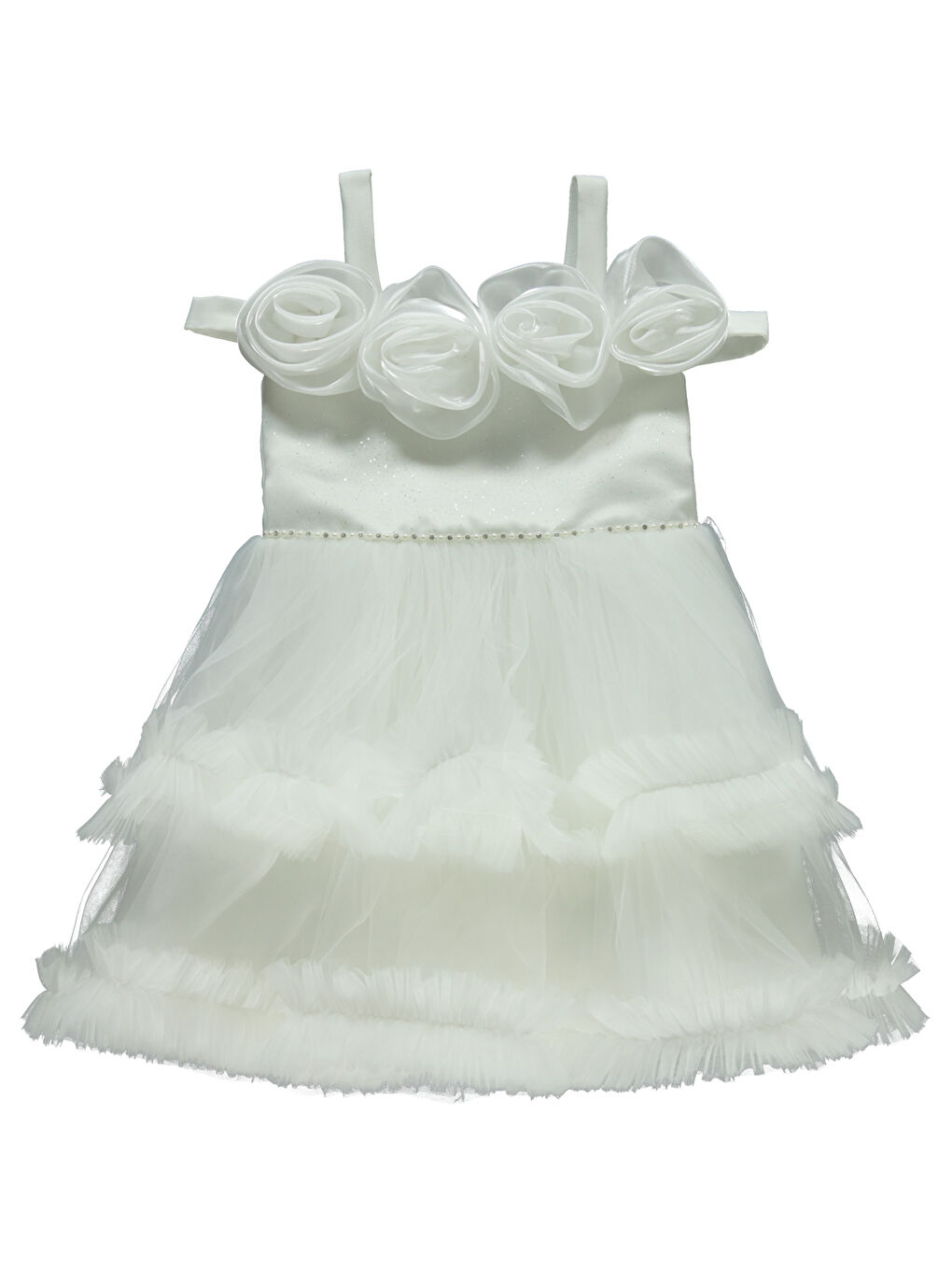 Girls Kız Çocuk Abiye 2-5 Yaş Kırık Beyaz
