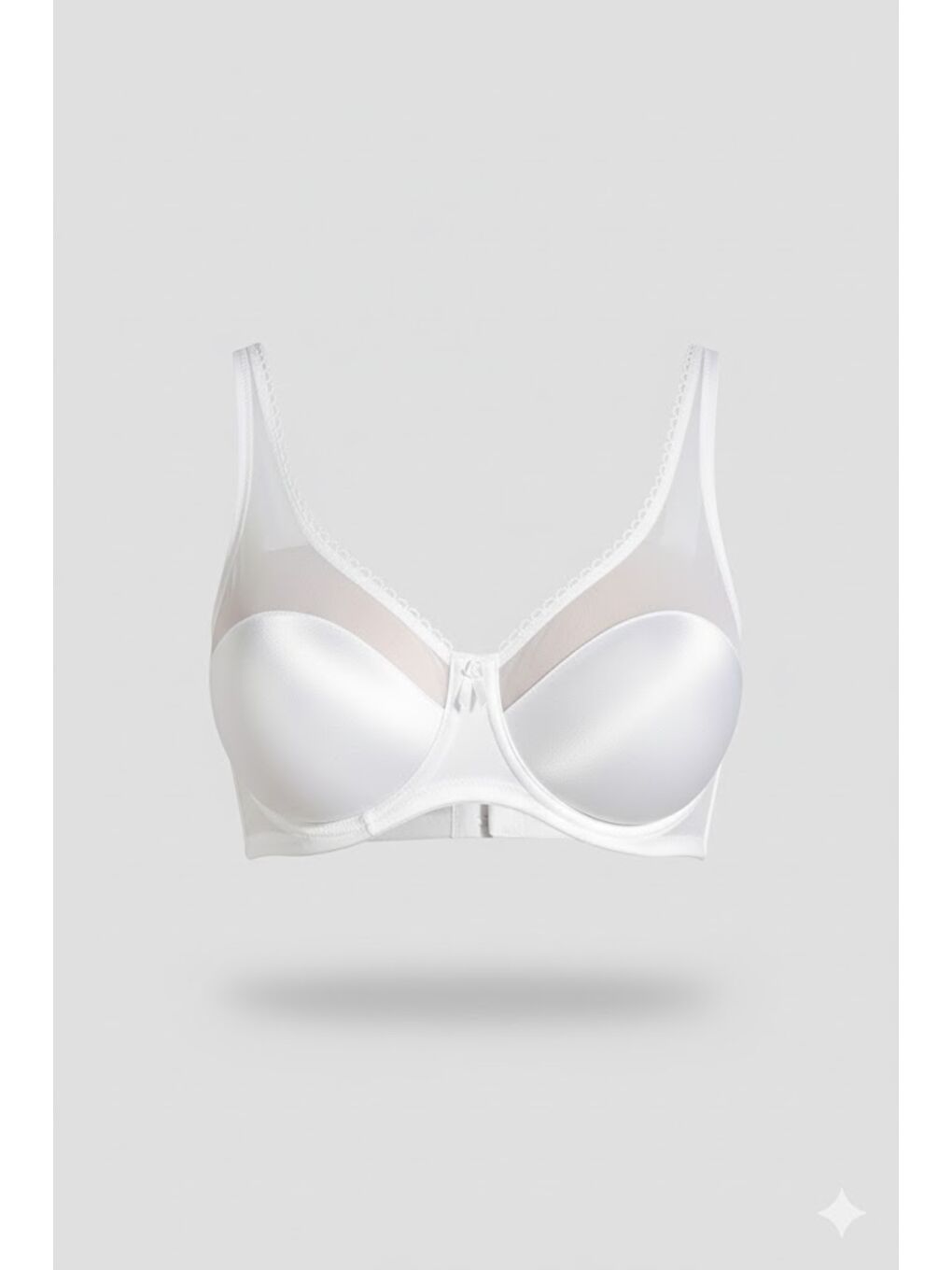 Tül Detay Minimizer Sütyen C12304 Beyaz