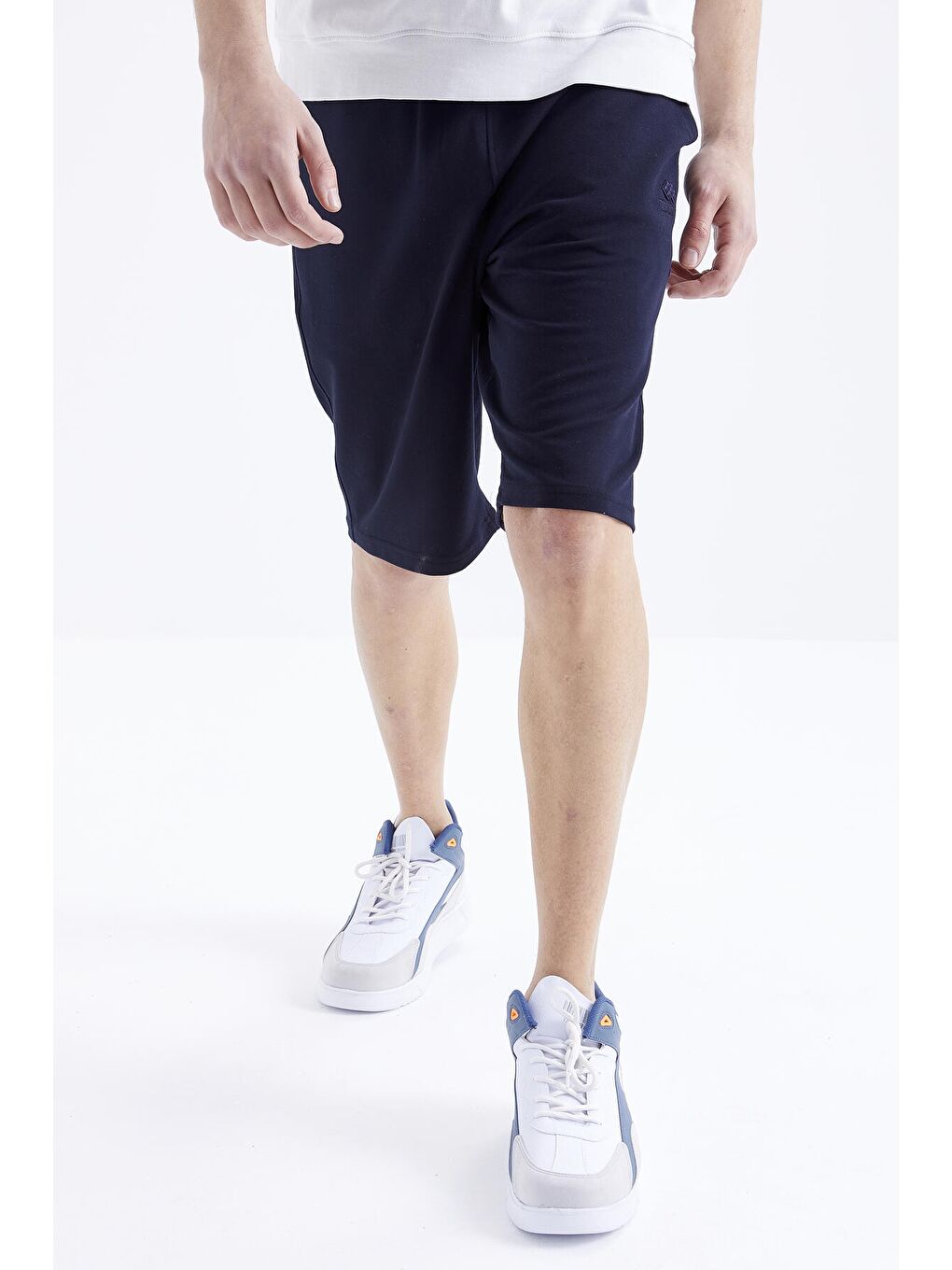 Lacivert Bağcıklı Standart Kalıp Basic Erkek Şort - 81212-3