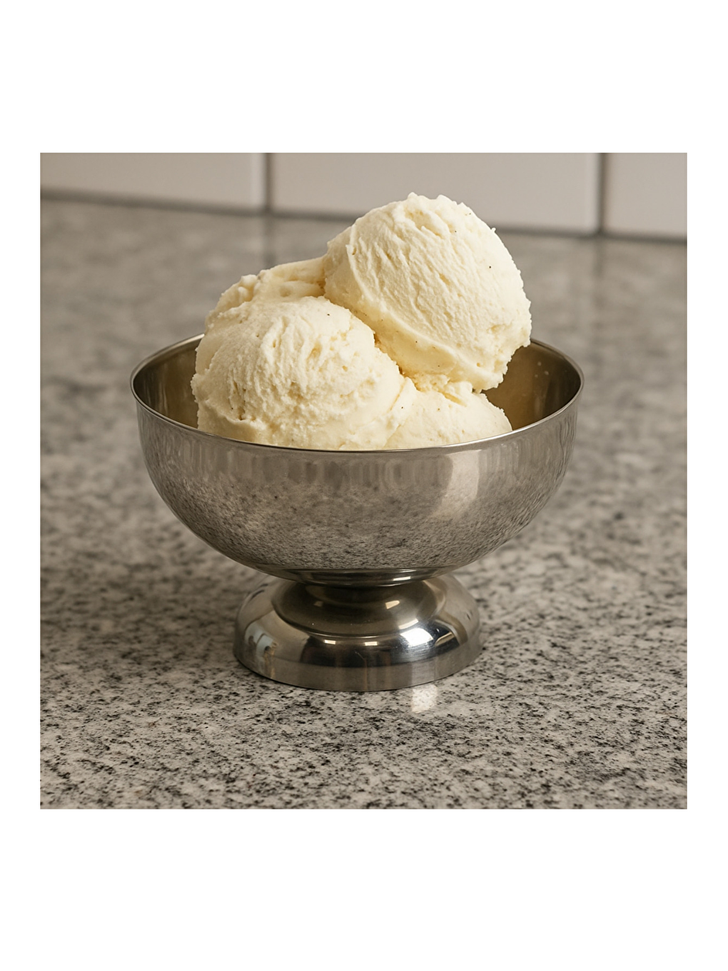 Gri Çelik Dondurma Sunum Kasesi 9,5 Cm Orta Boy 1 Adet-2