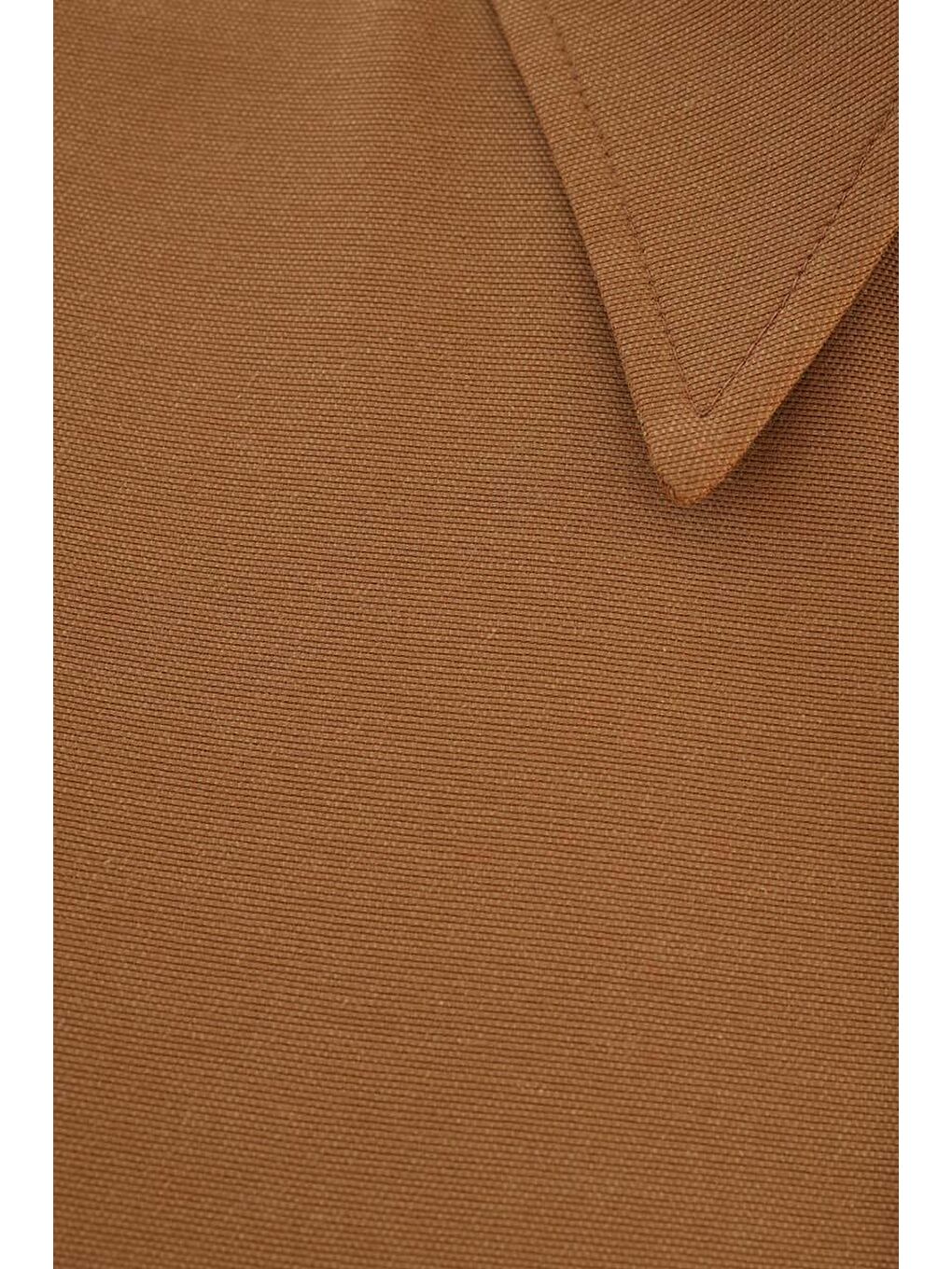 Sarı Hardal Basic Gizli Patlı Gömlek-4