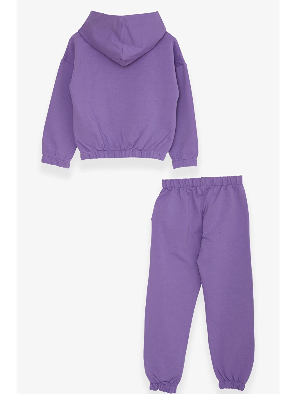 Kız Çocuk Eşofman Takımı Sevimli Ayıcık Baskılı Lila (5-10 Yaş)-1