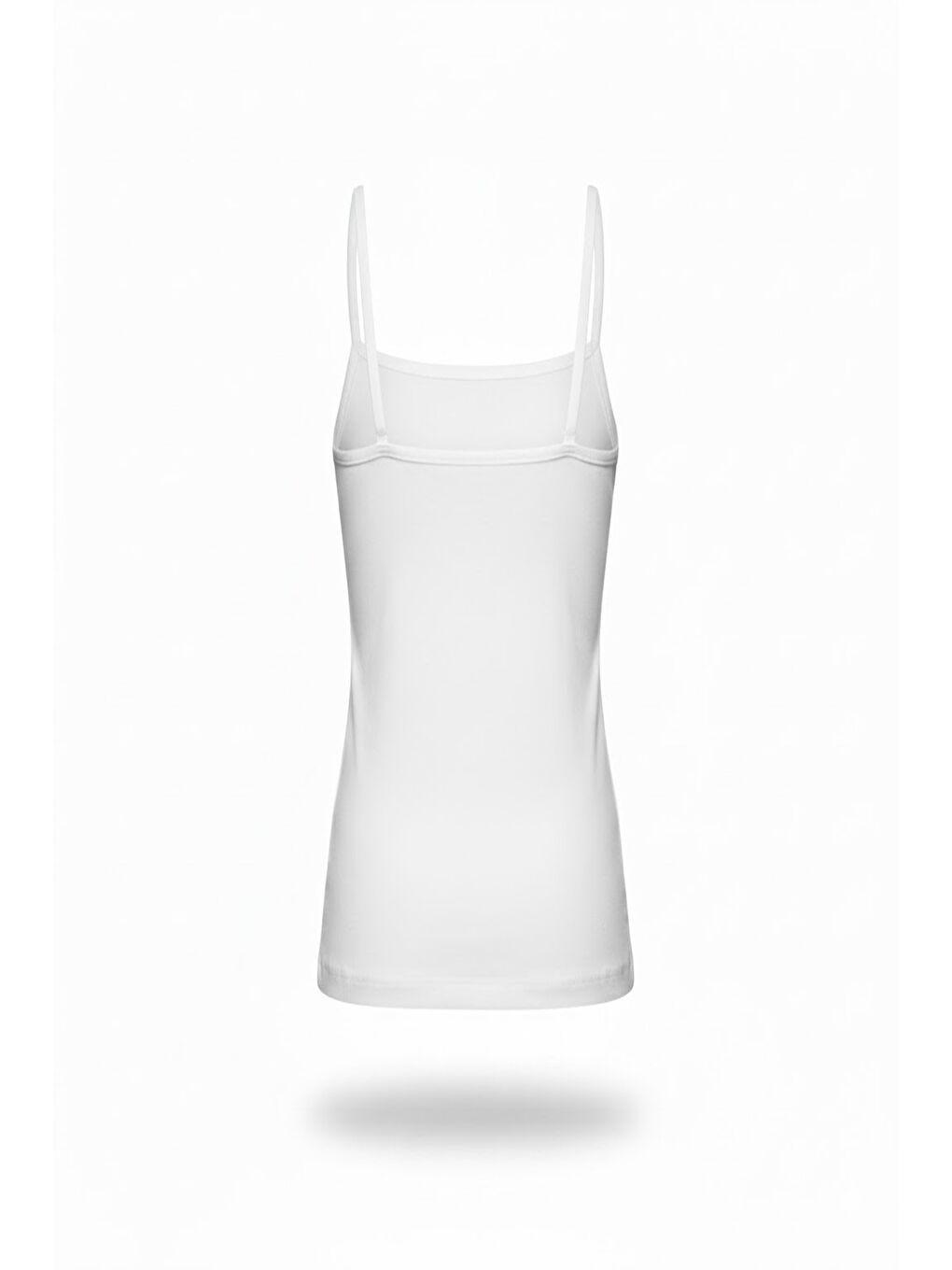 C15001 Dikişsiz İnce Askılı Atlet Beyaz-1