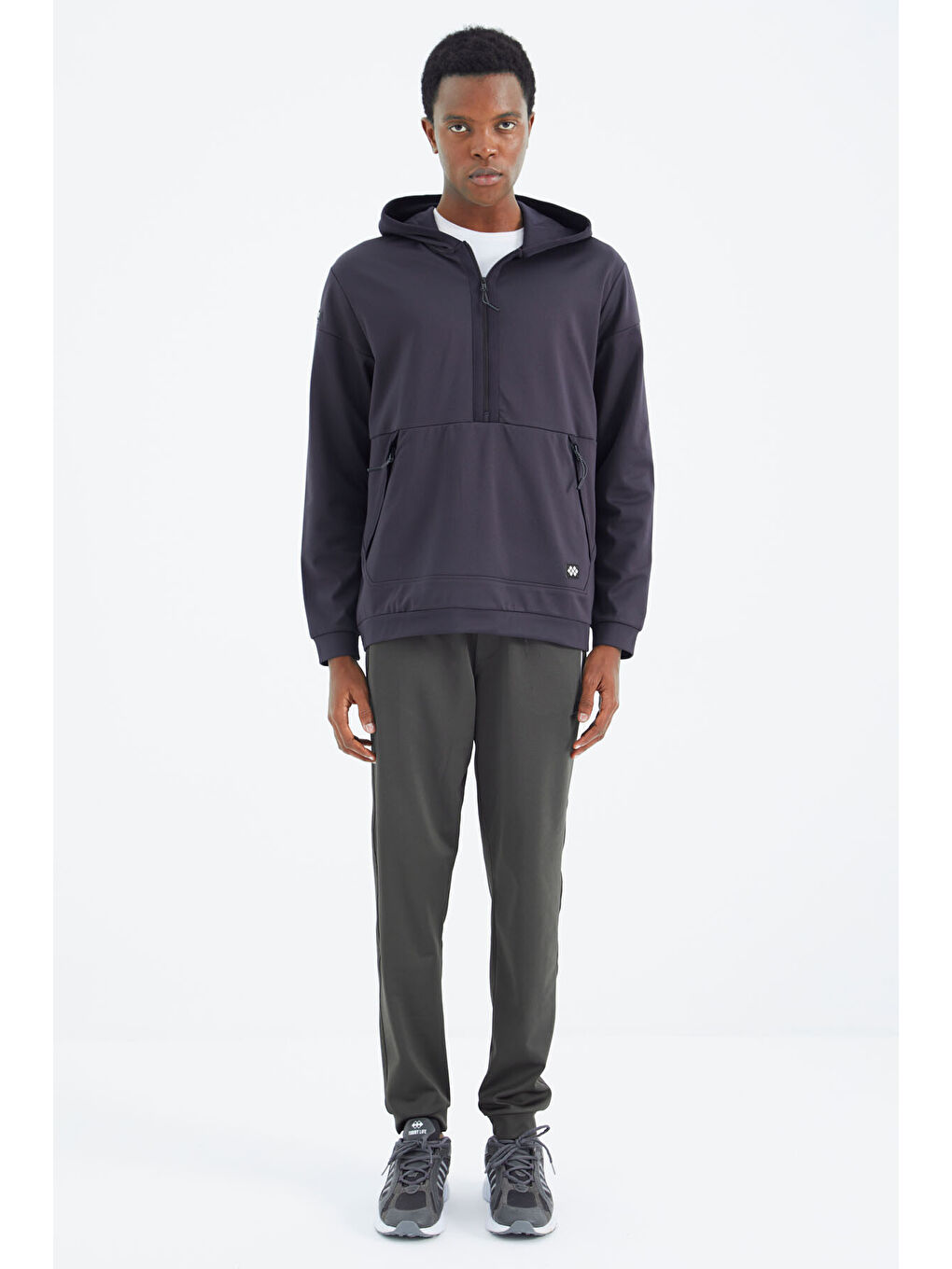 Haki Bağcıklı Cep Detaylı Rahat Kalıp  Erkek Jogger Eşofman Altı - 84993