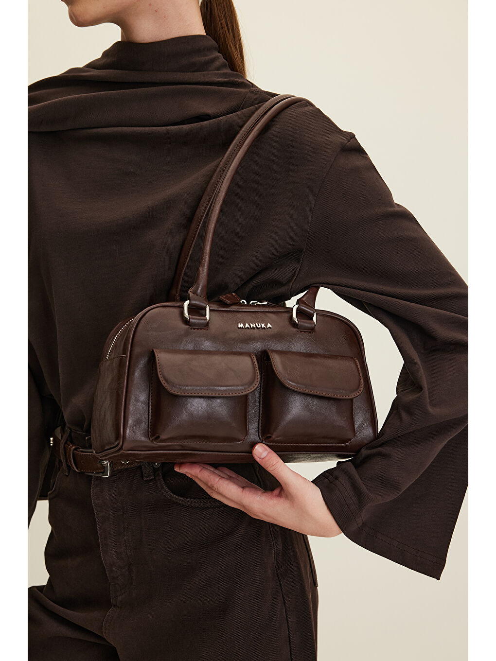 Cepli Retro Çanta Kahverengi-1