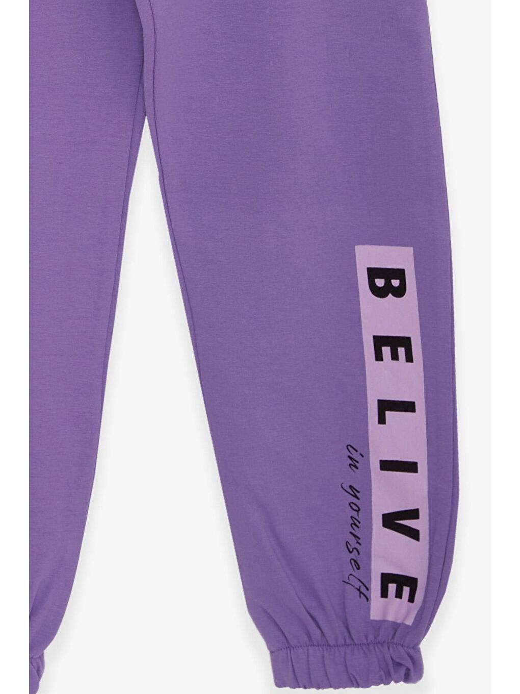 Kız Çocuk Eşofman Takımı Sevimli Ayıcık Baskılı Lila (5-10 Yaş)-4