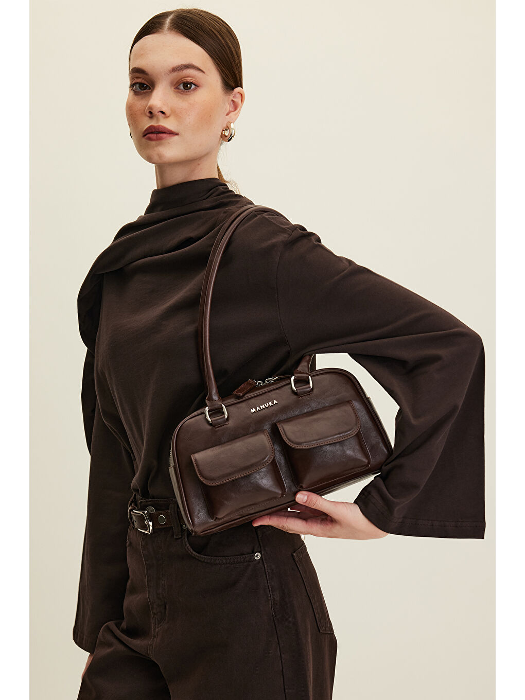 Cepli Retro Çanta Kahverengi-2