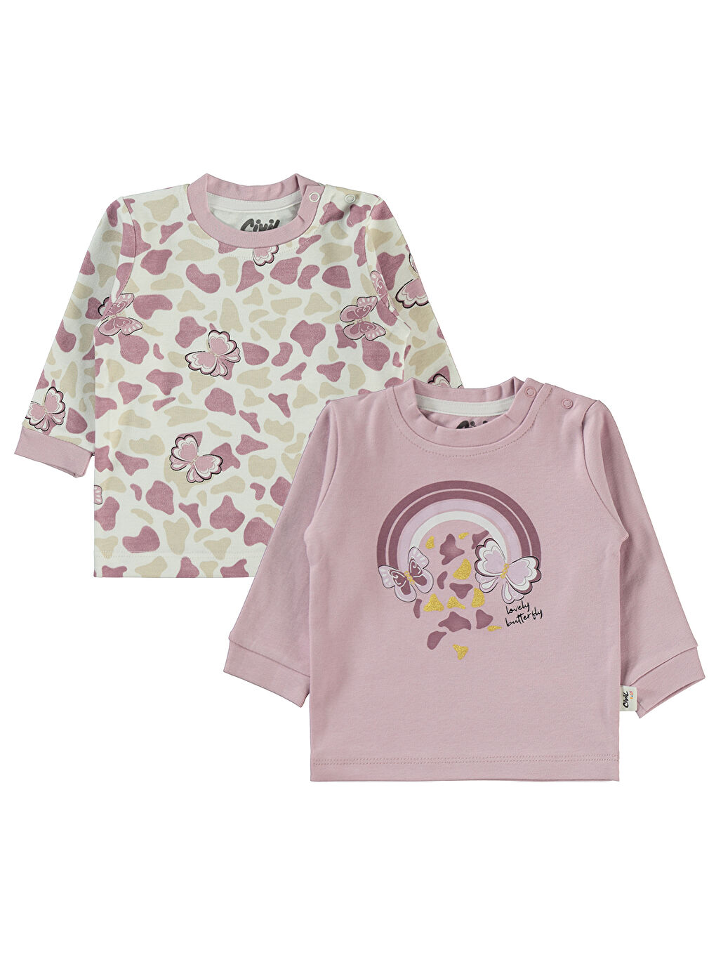 Baby Kız Bebek 2'li Sweatshirt 6-18 Ay Lila