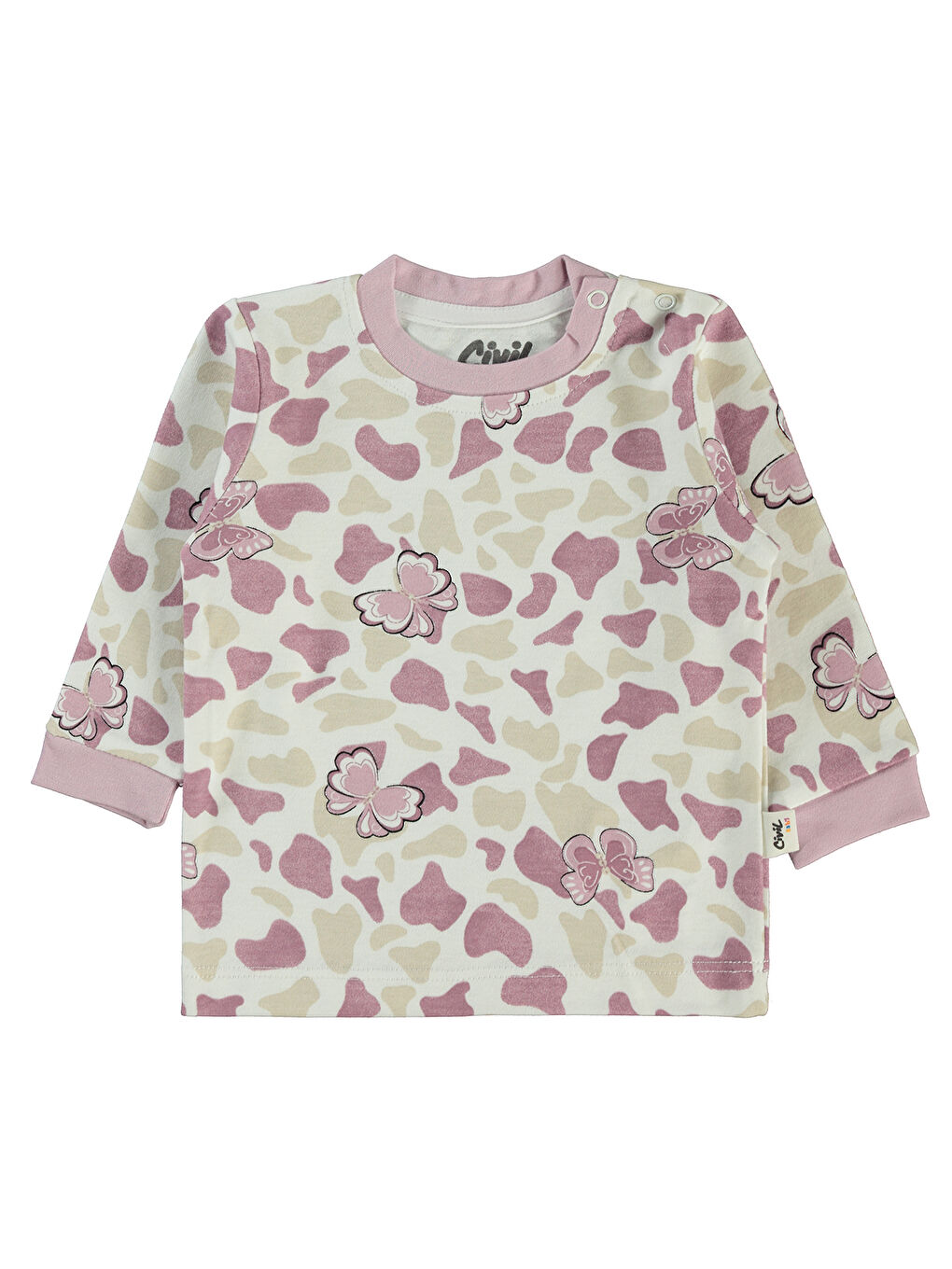 Baby Kız Bebek 2'li Sweatshirt 6-18 Ay Lila-3