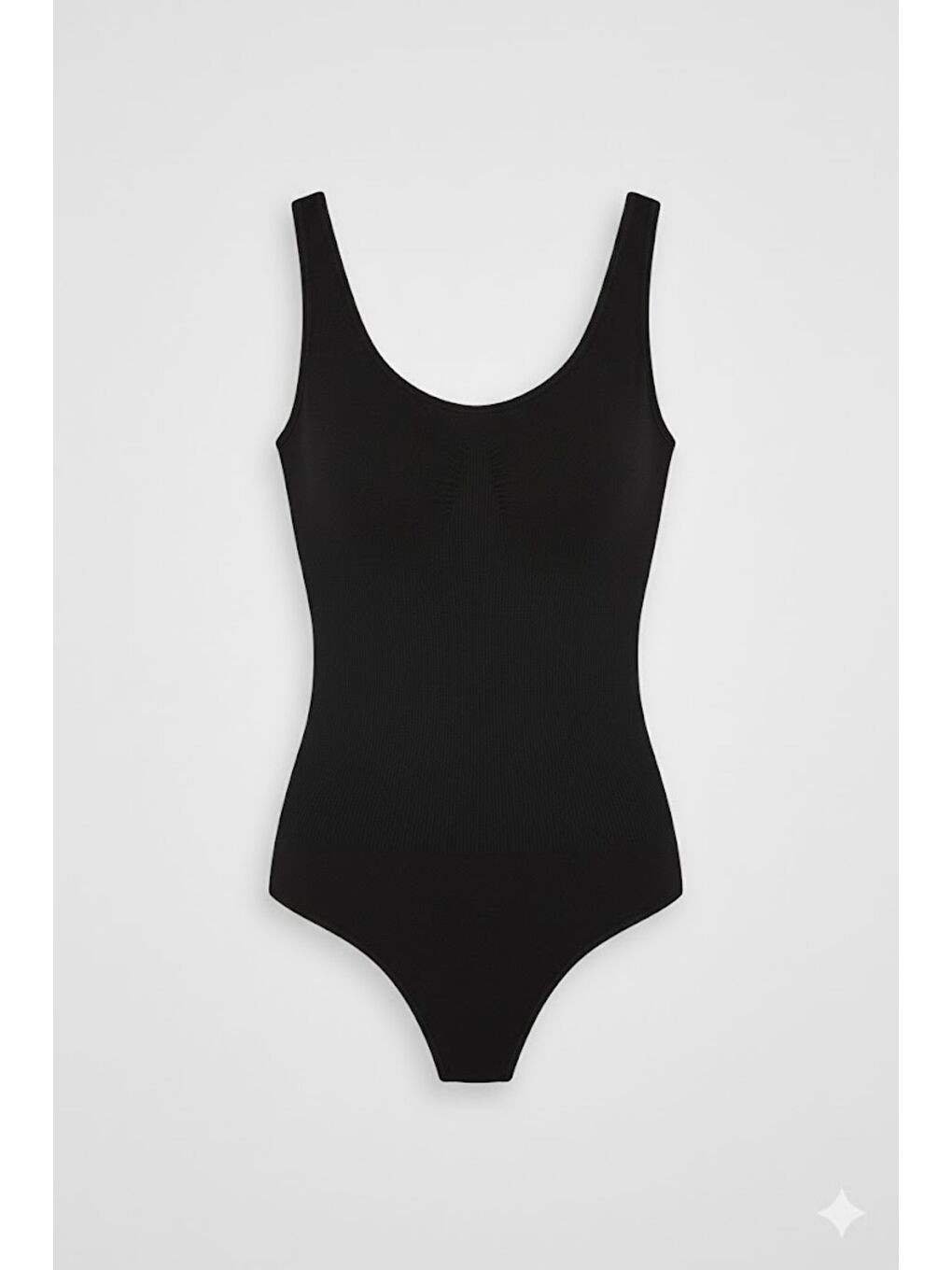 C12018 Kalın Askılı Slip Korse Siyah