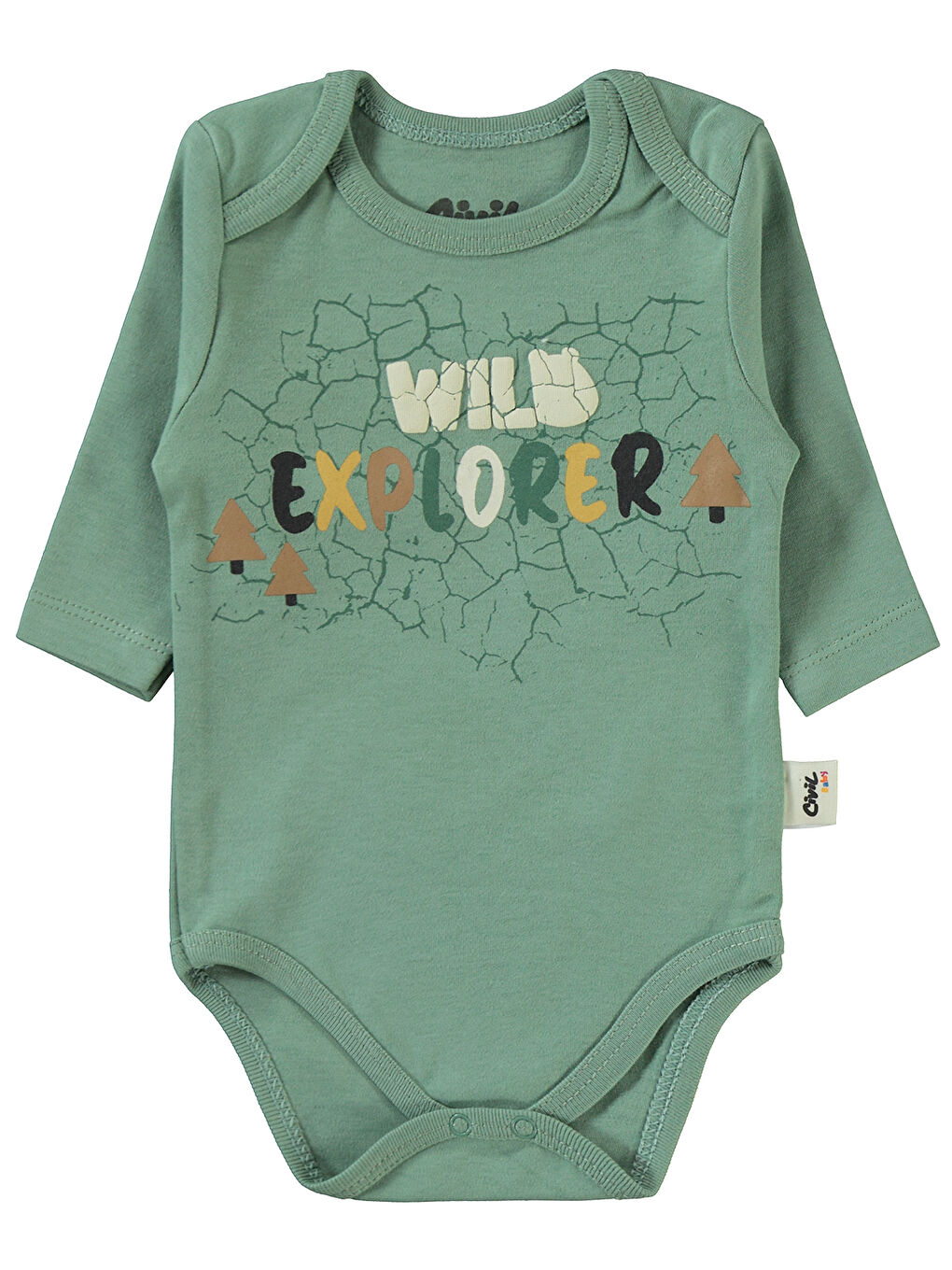 Bebek 2'li Çıtçıtlı Badi 3-18 Ay Çağla Yeşili-3