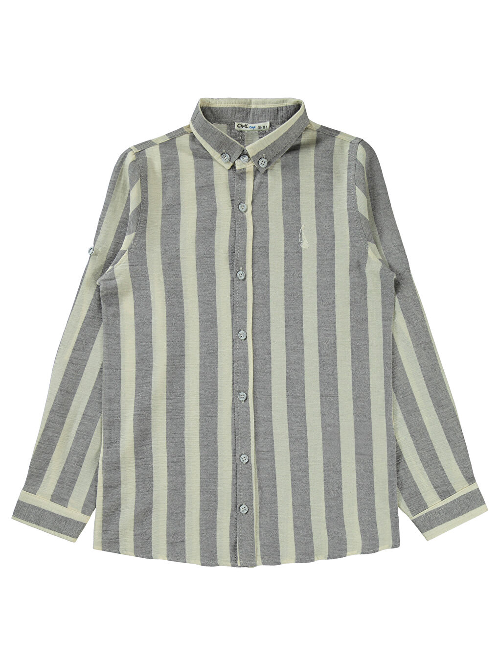 Boys Erkek Çocuk Gömlek 10-13 Yaş Gri