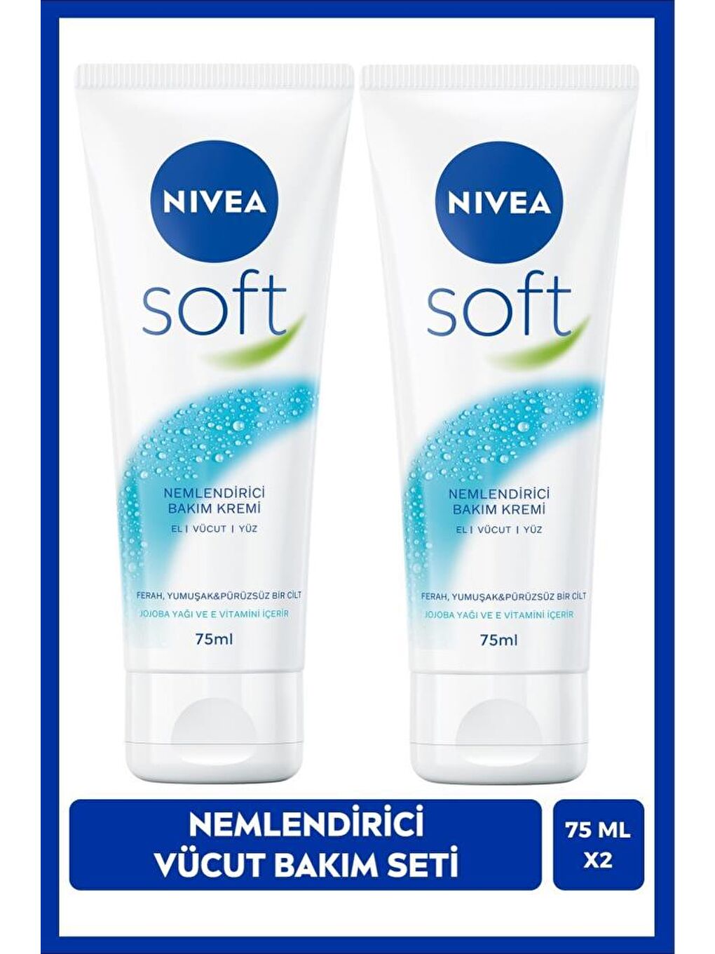 NIVEA Soft Ne mlendirici Bakım Kremi 75 ml 2'li