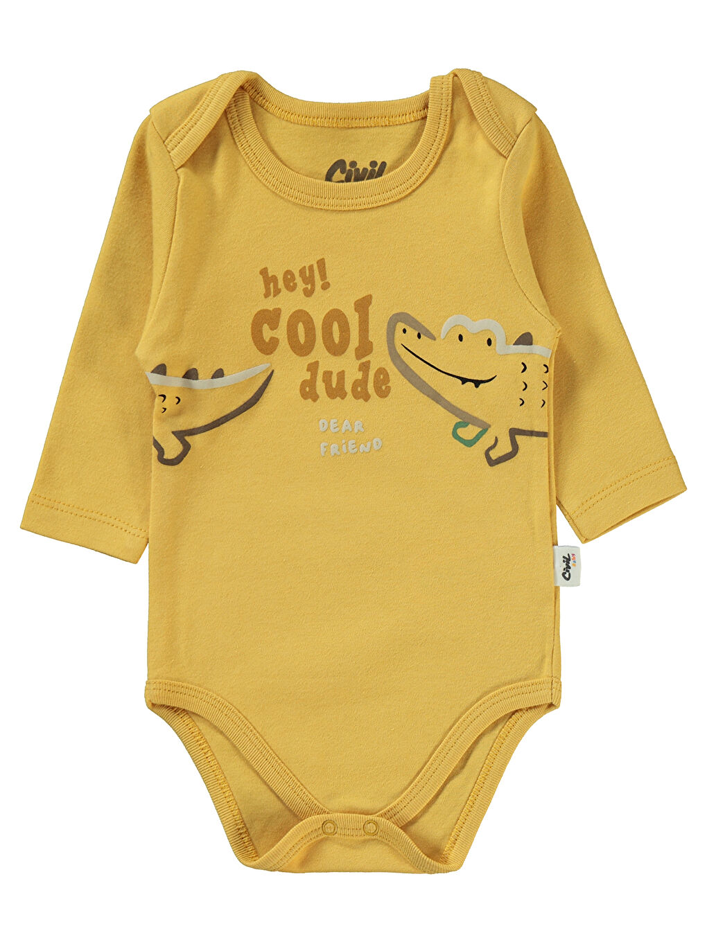 Kahverengi Baby Erkek Bebek 3'lü Takım 6-18 Ay Hardal-2